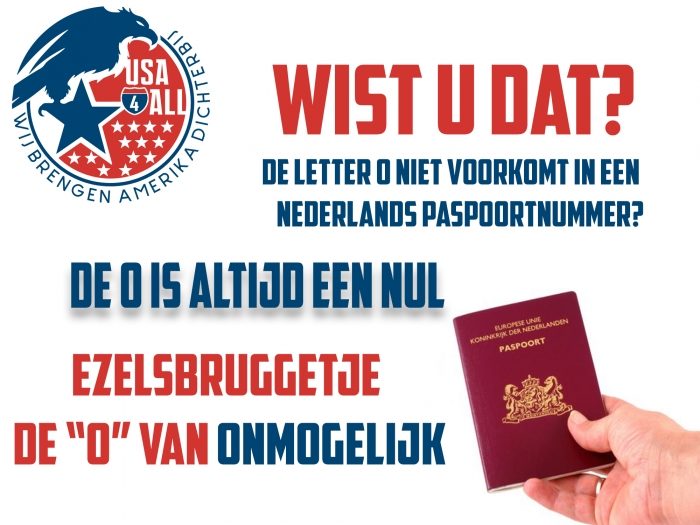 Geen O in Nederlands paspoort