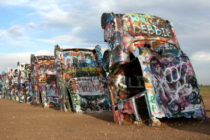 iconische Route 66 - Cadillac Ranch