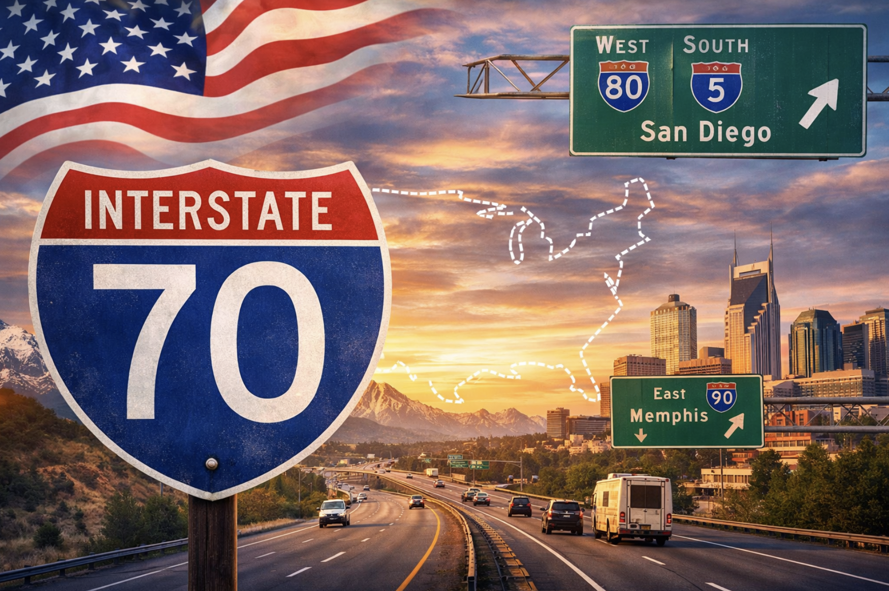 Het Amerikaanse Interstate Highway System uitgelegd | USA4ALL