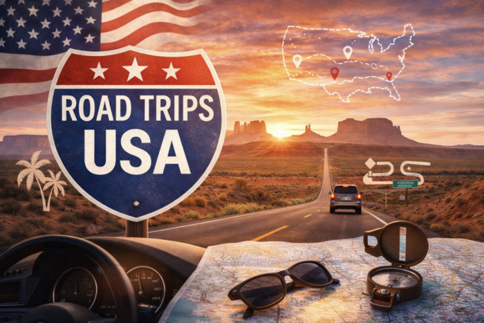 Roadtrip door de Verenigde Staten met scenic highway en Monument Valley
