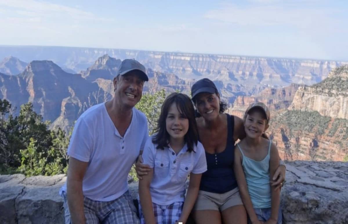 Vincent, Dion, Francis & Donna Utah bij de North Rim Grand Canyon